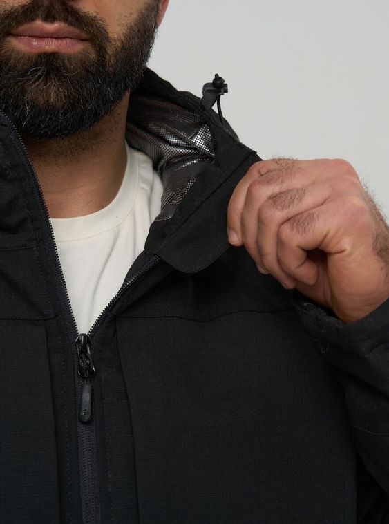 Тактическая зимняя куртка (Бушлат) с фольгой Черный