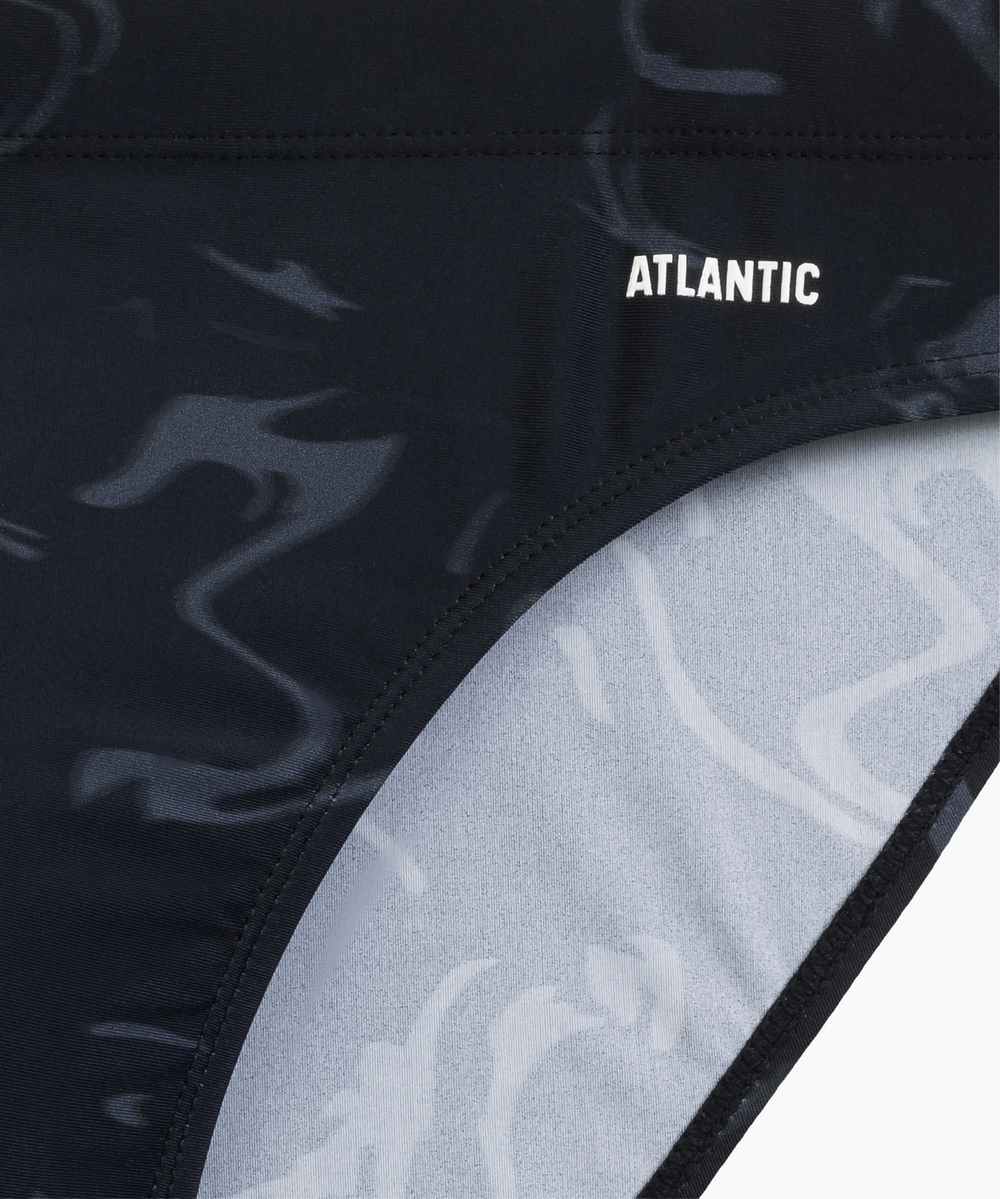 Плавки мужские спорт Atlantic, 1 шт. в уп., полиамид, черные + графитовые, KMT-339