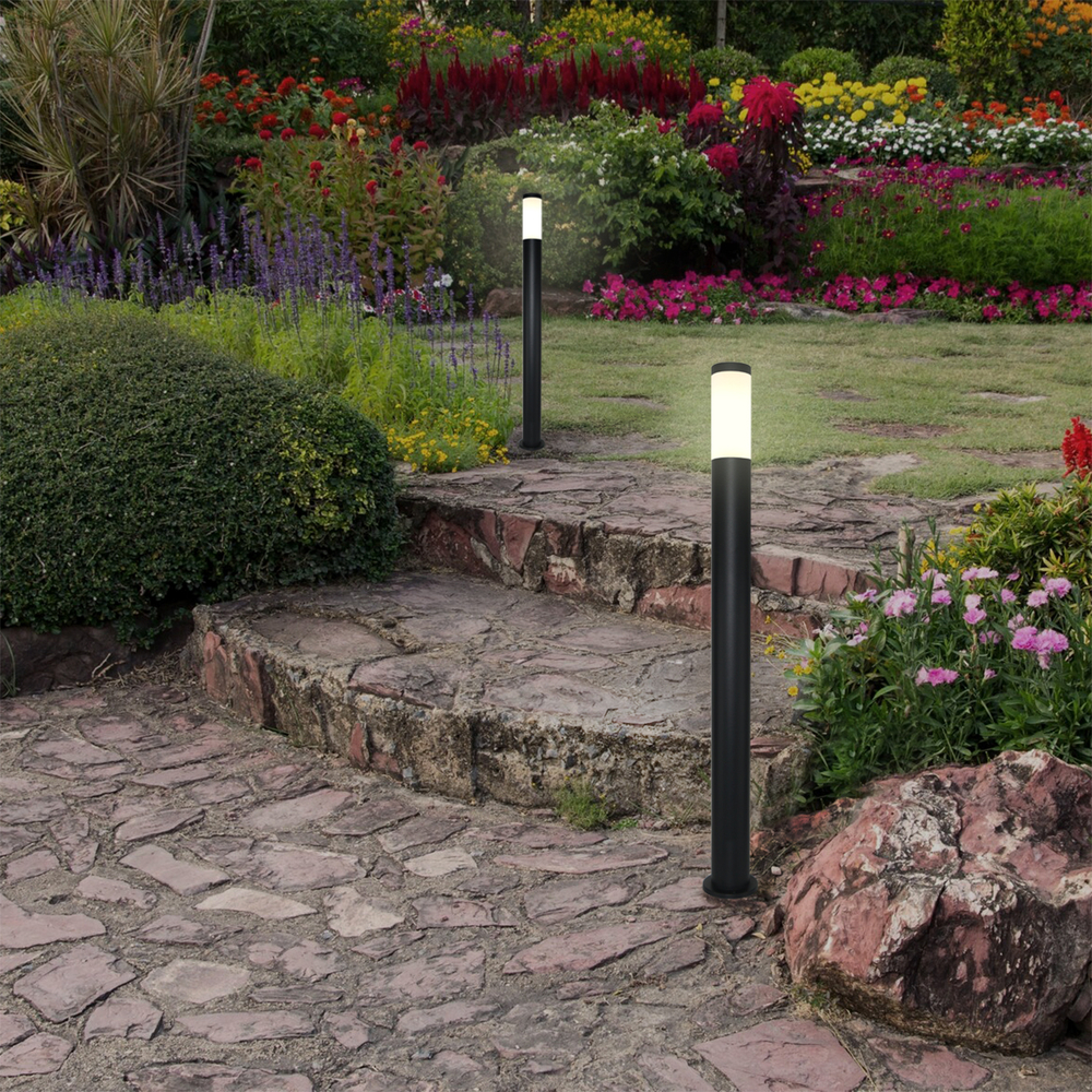 Уличный напольный светильник 1x25Вт, E27, металл/пластик, черный