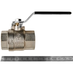 Кран шаровой полнопроходной STOUT - 1" (ВР/ВР, PN40, Tmax 150°C, ручка-рычаг черная)