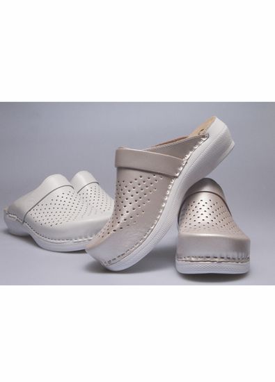 PU102 | Женские сабо (перламутровый)