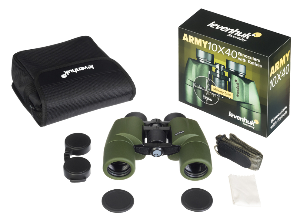 Бинокль Levenhuk Army 10x40 с сеткой