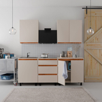 Кухонный модуль Виго со столешницей, ЛДСП, массив дуба