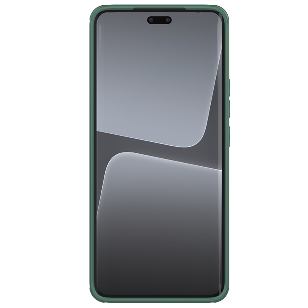 Противоударный чехол зеленого цвета от Nillkin для смартфона Xiaomi 13 Lite и Civi 2, серия Super Frosted Shield Pro