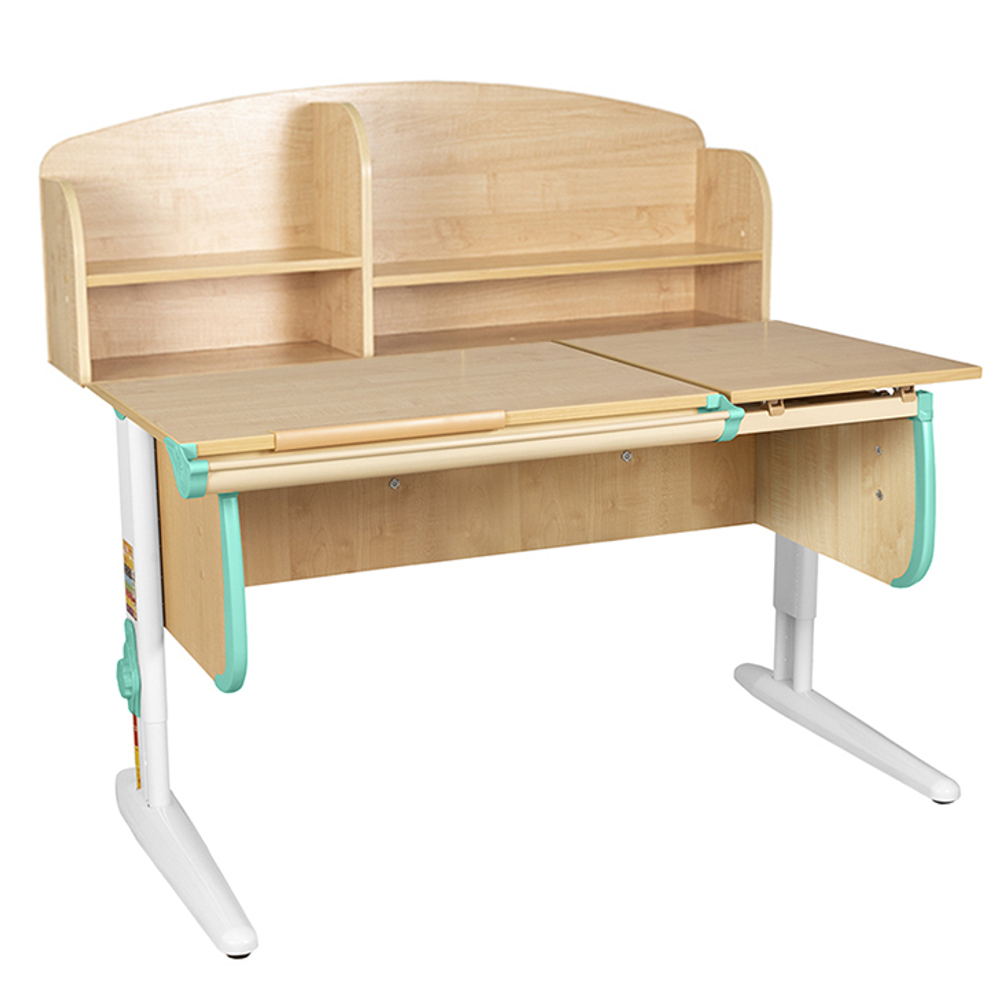 Растущая парта Дэми СУТ 25 с задней полкой СУТ.34.390 (1200×880 мм)