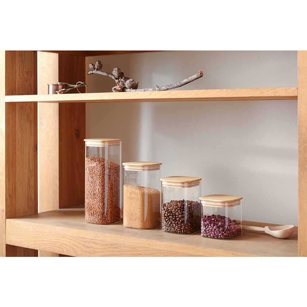 Банка для хранения 800мл Smart Solutions с крышкой из бамбука