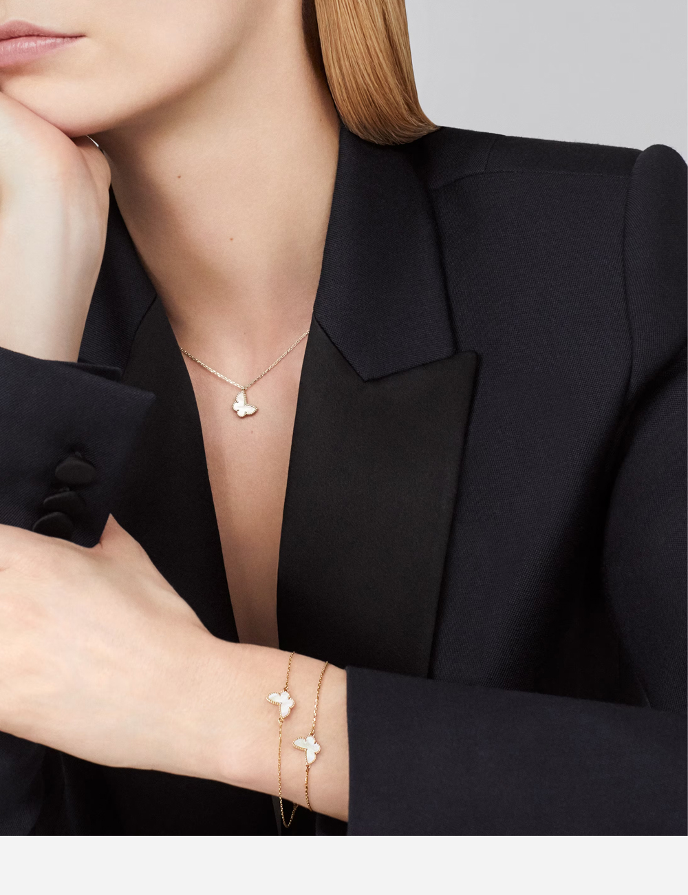 Van Cleef & Arpels Mother-of-pearl Sweet Butterflies bracelet (VCARF69000)