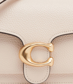 Кожаная сумка-мессенджер Tabby Coach - кремовый(CE772)