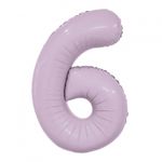 Agura Шар 40" / 102 см "Цифра 6" Орхидея Slim (БГ-60)