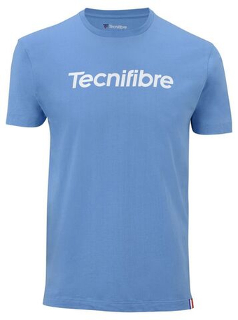 Мужская теннисная футболка Tecnifibre Club Cotton Tee - небесный
