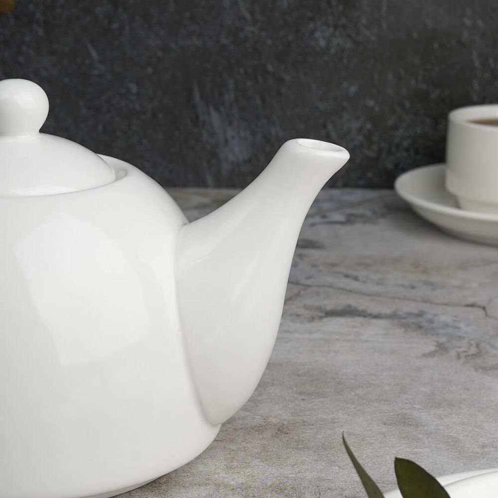 Чайник 760 мл d 13,2/6,8 см h12 см белый фарфор P.L. Proff Cuisine [1]