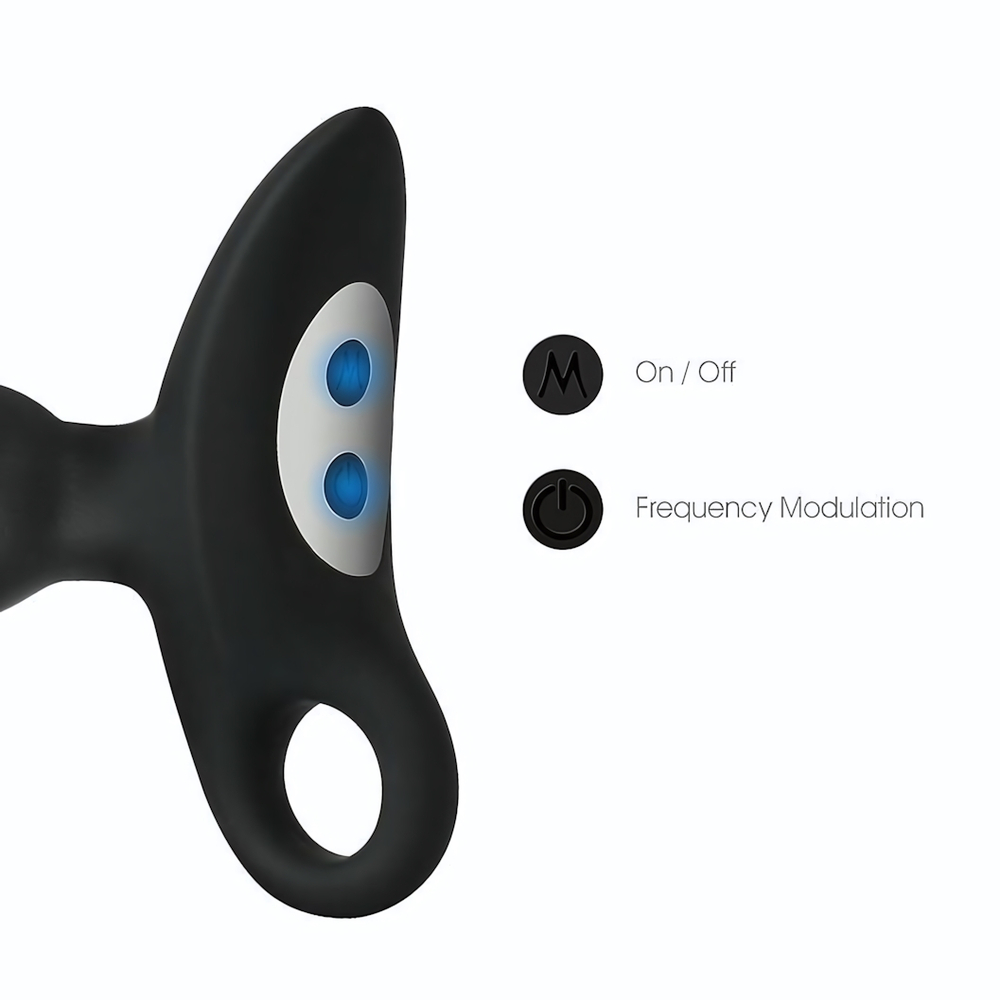 Черный силиконовый анальный вибромассажер-ёлочка Erokay (Цвет: черный)