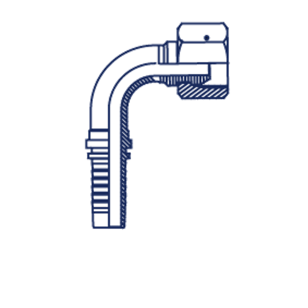 Фитинг DN 12 DK (Г) 24x1.5 (90) накидная гайка