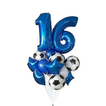 Сет из шаров "Воздушные шарики футболисту" с цифрой