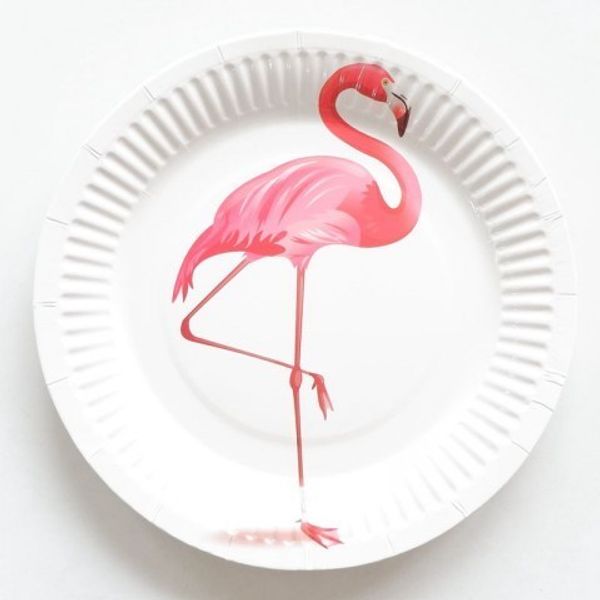 Тарелки Фламинго 18см 10шт