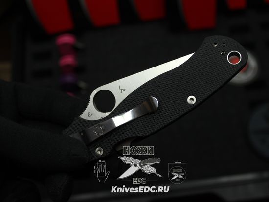 Складной нож Spyderco Paramilitary 2 81GS2 сиррейтор, c клинком из стали CPM-S45VN, рукоять G10
