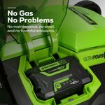Cамоходная аккумуляторная газонокосилка Greenworks GD60LM61 Twin Force, 60v, 61 см, (2519107U8), с аккумулятором 8 А·ч и зарядным устройством