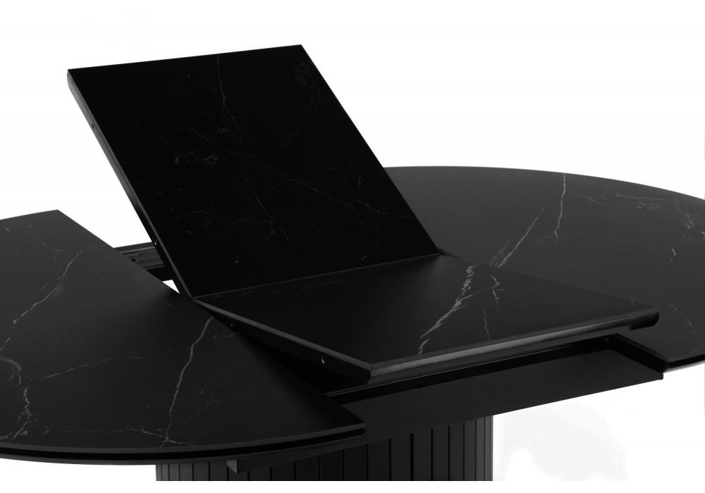 Керамический стол Woodville Лорен 100(140) shakespeare black, черный