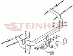 Фаркоп на Citroen Nemo 2009-2015, FIAT Fiorino 2008-2021, FIAT Qubo 2008-2021, Peugeot Bipper 2008-2017 (паспорт и сертификат в комплекте)(без электрики) Steinhof.F-072