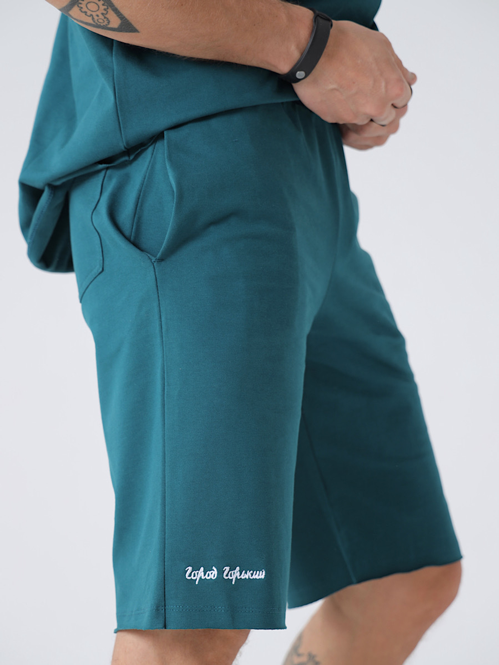 Шорты трикотажные морская волна голубые синие Город Горький