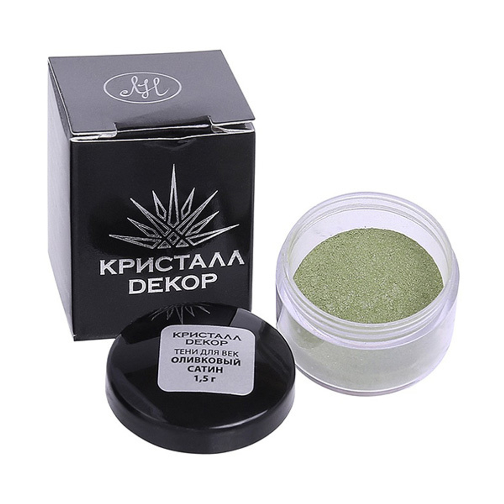 Тени для век Кристалл Декор Оливковый сатин 1,5г
