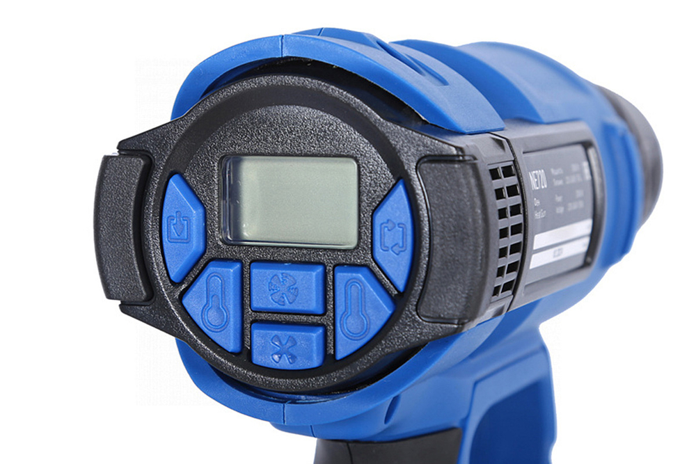 NORDBERG (NE720) Фен с ЖК-экраном, 6 насадок, в кейсе, 50-650 °С, 2000 Вт