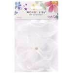 Бант для волос 8х10 см, 10х12 см, 8 см на резинке, белый, АССОРТИ, MONTE VITA, 457117