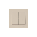 ATLASDESIGN 2-клавишный ВЫКЛЮЧАТЕЛЬ, сх.5, 10АХ, в сборе, быстрозажим. клем., ПЕСОЧНЫЙ