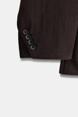 ZARA БЛЕЙЗЕР ИЗ 100% ШЕРСТИ С ПОЯСОМ — ZW COLLECTION LIMITED EDITION, ОТТЕНКИ КОРИЧНЕВОГО