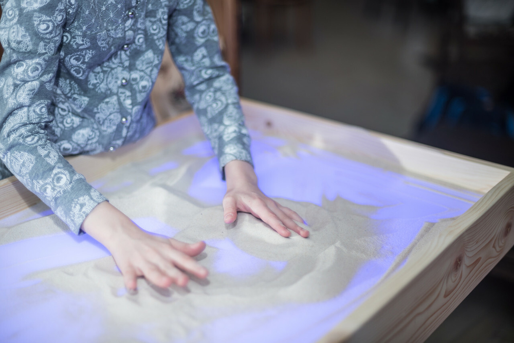 Световой планшет для рисования песком Макси с цветной подсветкой, 54х74х12 см