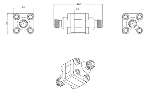 LT-DC-1.0-110GHz, Ограничитель постоянного напряжения (DC Block), 1.0 мм, 110 ГГц