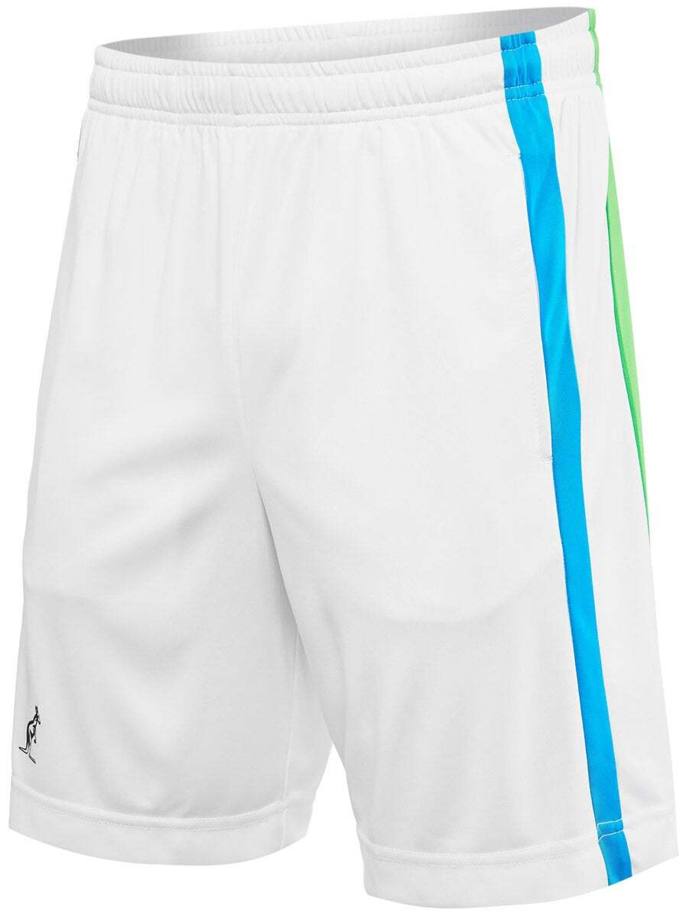 Мужские теннисные шорты Australian Side Inserts Ace Shorts - white/green/blue