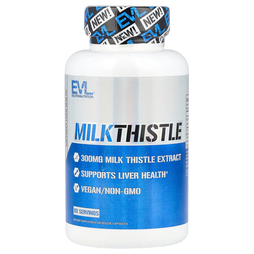 EVLution Nutrition, Milk Thistle, 300 mg, 60 Veggie Capsules