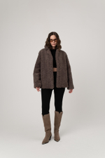 Коричневая шуба