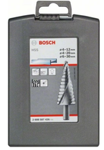 СТУПЕНЧАТОЕ СВЕРЛО HSS, ХВОСТОВИК С 3 ФАСКАМИ (набор) 4-12/4-20/6-30 Bosch