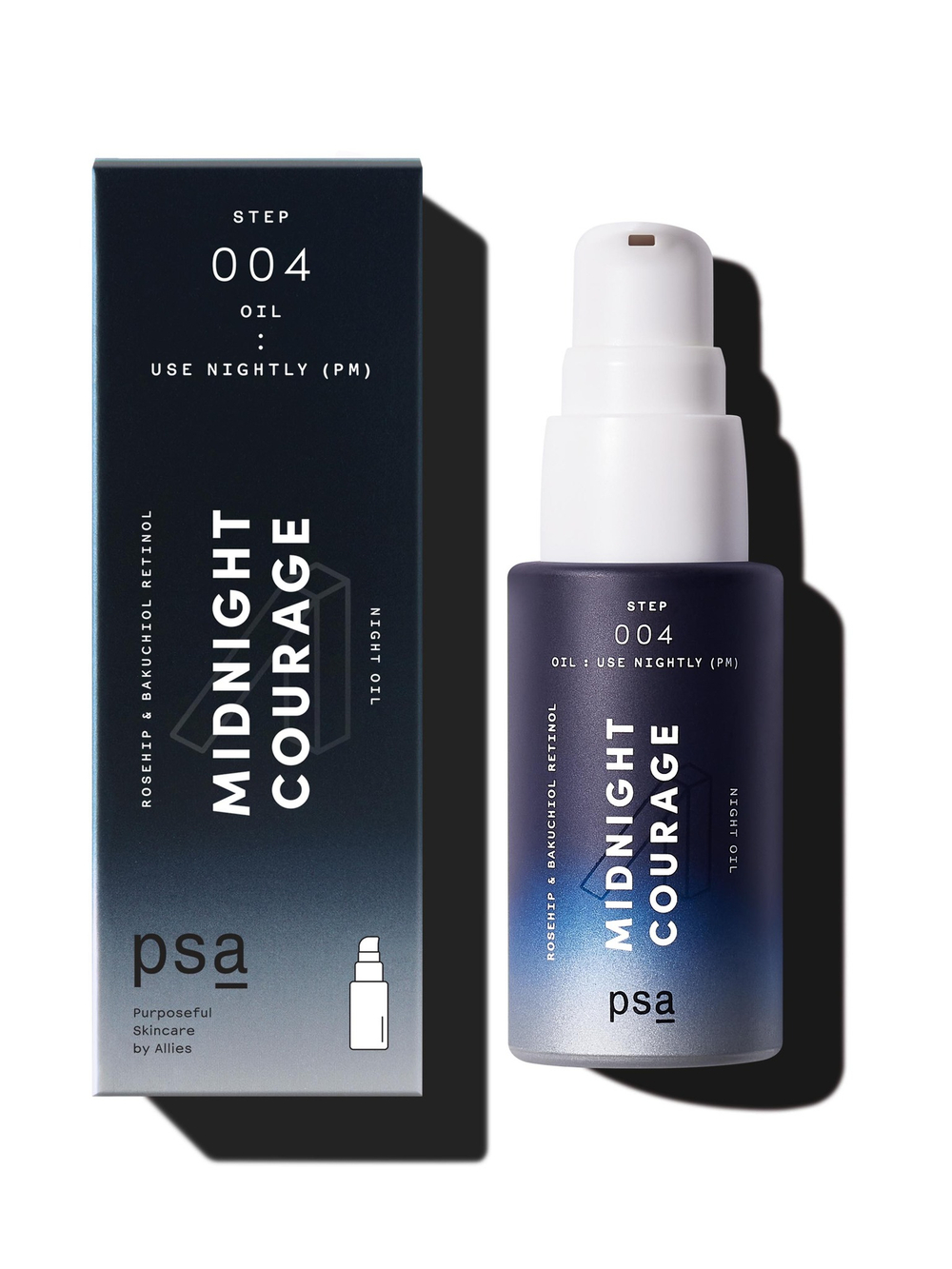 PSA MIDNIGHT COURAGE Rosehip & Bakuchiol Retinol Night Oil ночное масло c ретинолом 15 ml