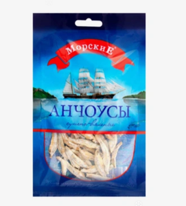 Анчоусы Морские сушёно-валеные 36 г