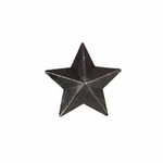 Звезда на погоны 20 мм пластиковая черная