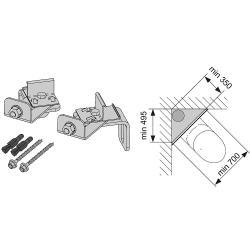 Комплект крепления модуля инсталляции в углу (цена за 1шт.)