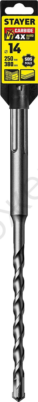 STAYER HERCULES-4Х 14 x 250/380 мм, SDS-max бур, PROFESSIONAL (29370-250-14)