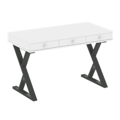 Home Office Стол письменный VR.SP-1-118.M Белый Бриллиант/Металл Антрацит 1180*600*750