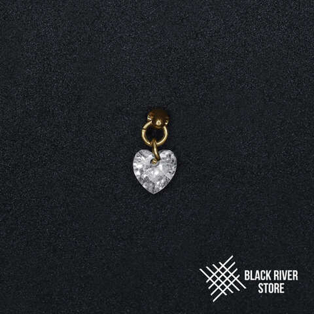 Pendant Heart Crystal PVD Yellow