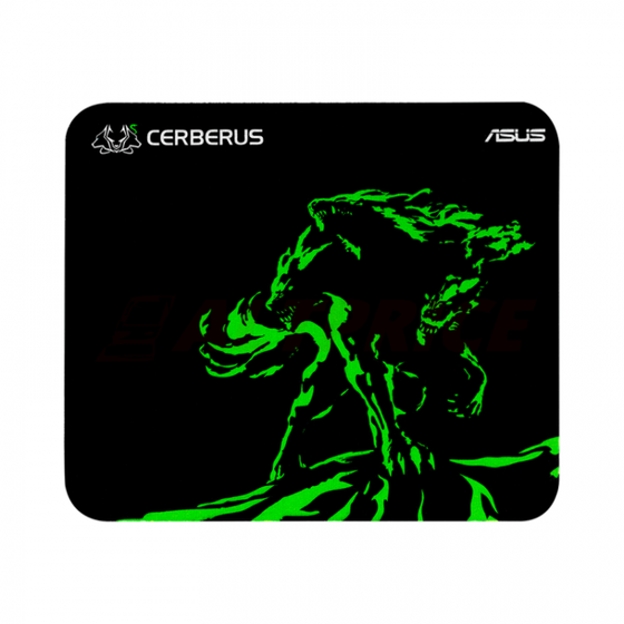 Коврик игровой Asus Cerberus Mini чёрный/зелёный (250 x 210 x 2