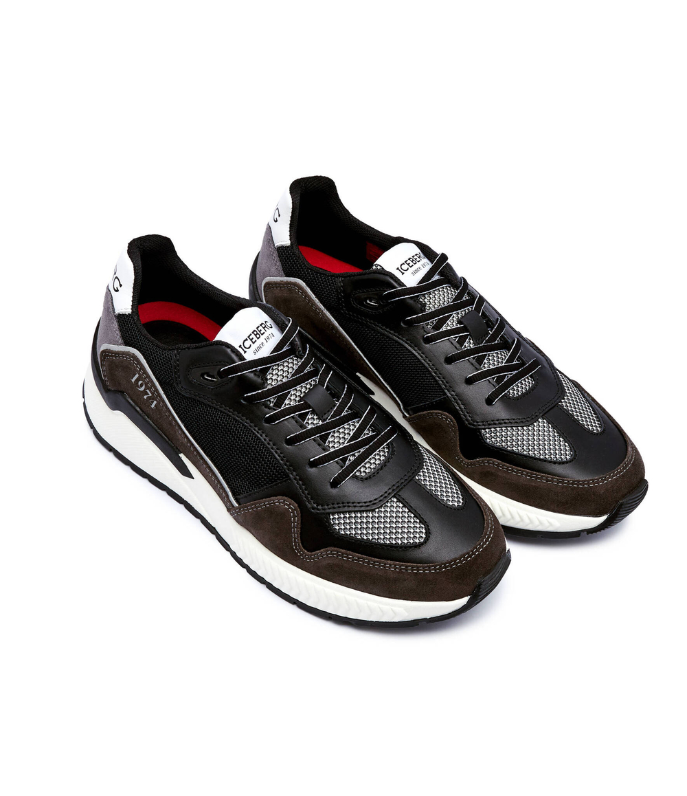 Кожаные кроссовки comb.eclipse Iceberg - черный(IU1704)
