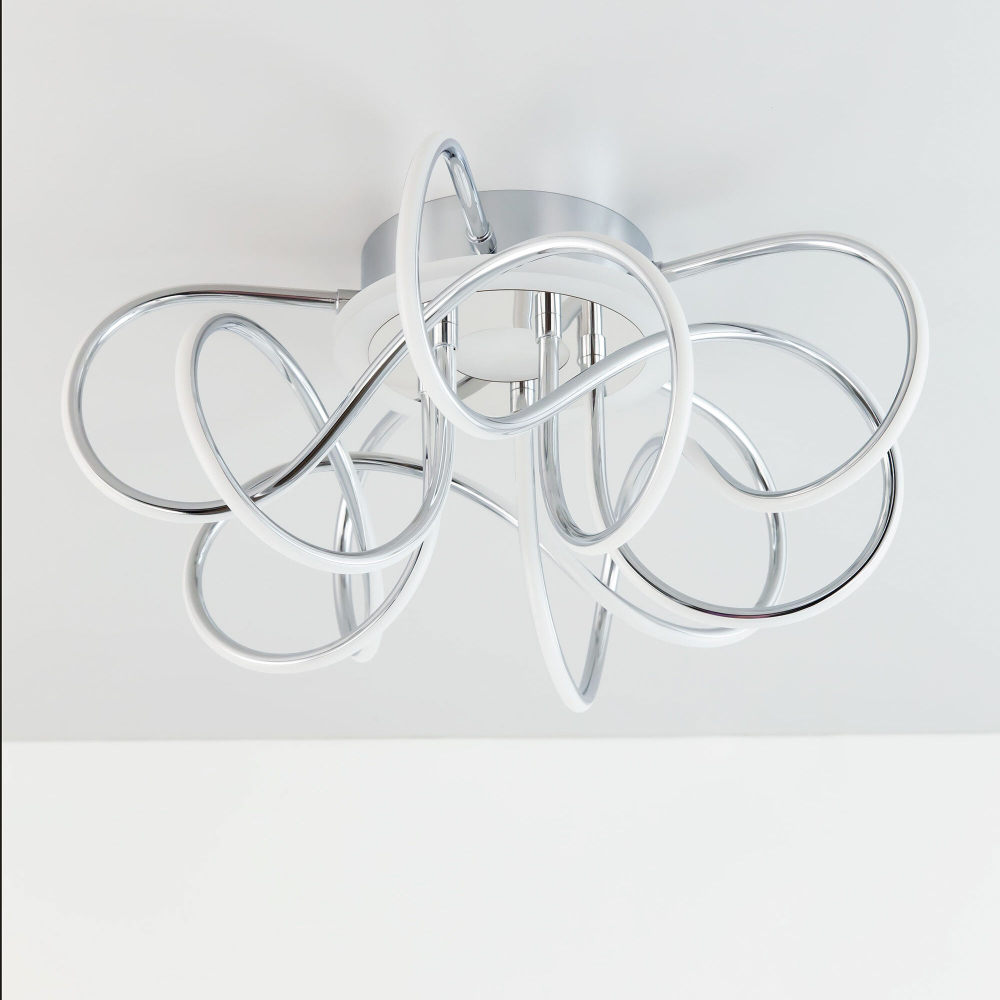 Citilux Джемини Смарт CL229A151E RGB Умная люстра Хром