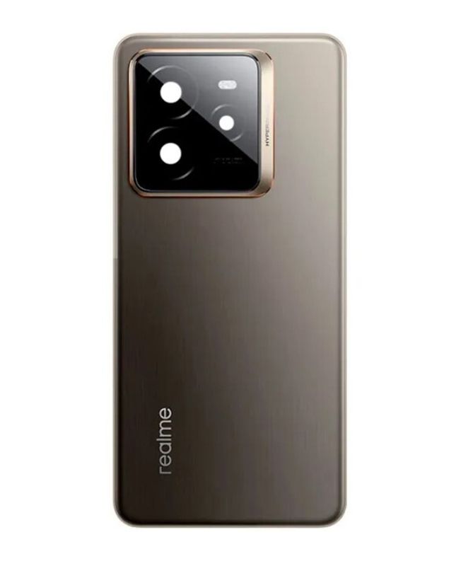Задняя крышка для Realme GT 7 Pro серая (Titanium) со стеклом камеры