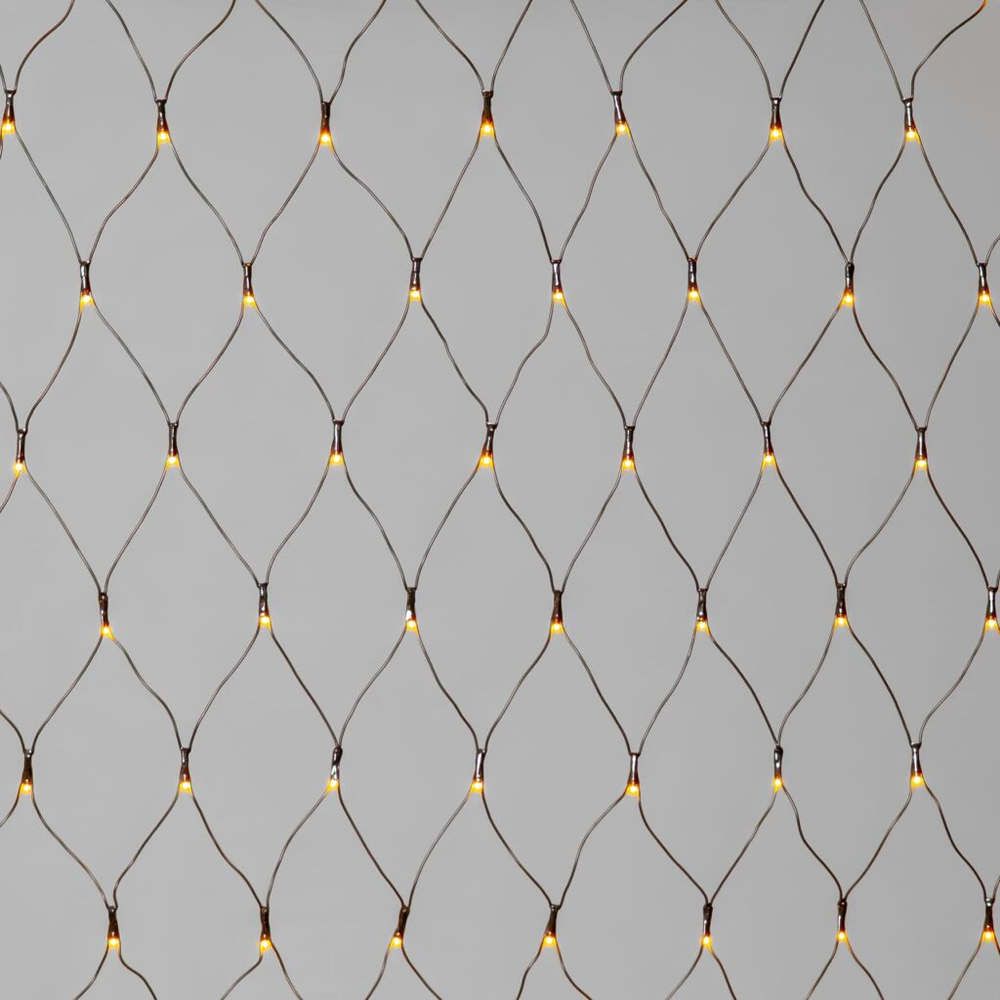 Светодиодная Сетка 2*3 м., 24V, 384 желтых LED, провод чёрный ПВХ, IP54, LTC (NTL384M-11-1Y)