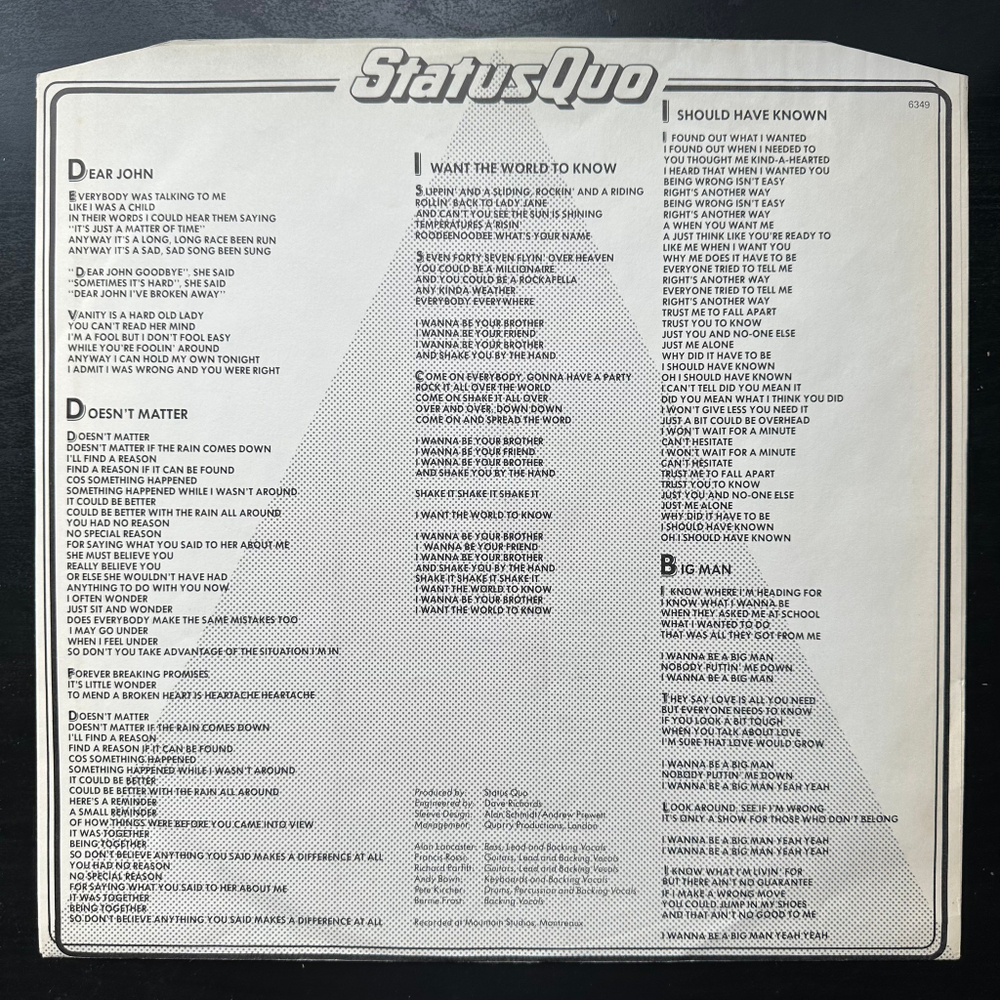 Status Quo - 1+9+8+2 = XX (Скандинавия 1982г.)