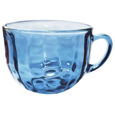 Бульонница стекл 670мл с ручкой FANCY DIAMOND