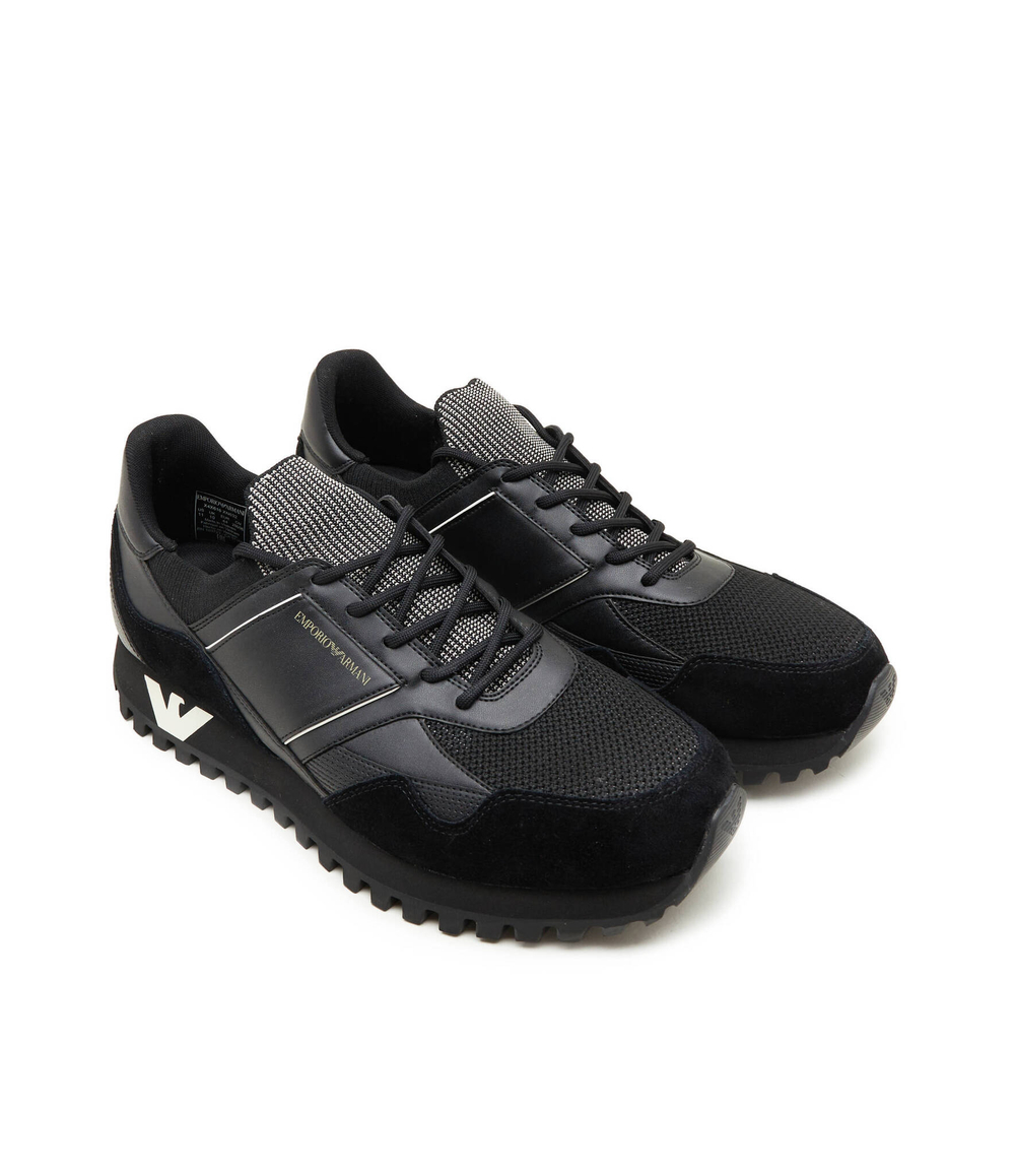 Кожаные кроссовки Emporio Armani - черный(X4X616 XN632)